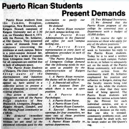 Puerto Rican students present demands